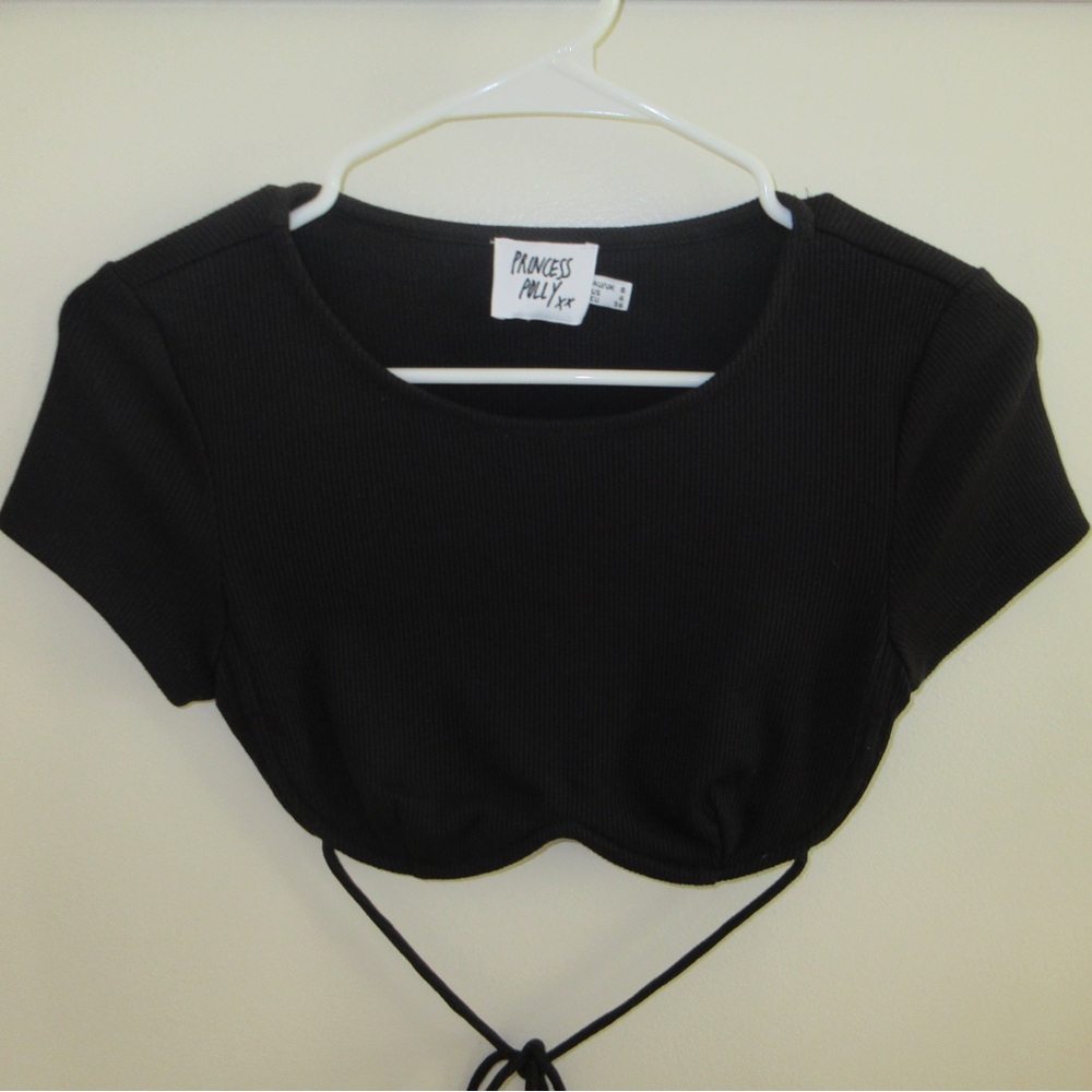 Princess Polly Black Crop Top